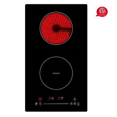 Domino Built-In Vitro-Ceramic & Induction 2 IN 1 Burner Hybrid Cooktop for Online Shopping