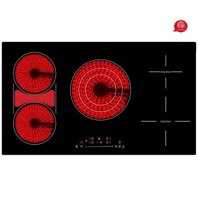 5 Burners BBQ zone Combination Ceramic Electric Cooktops Mix Induction Cooktops