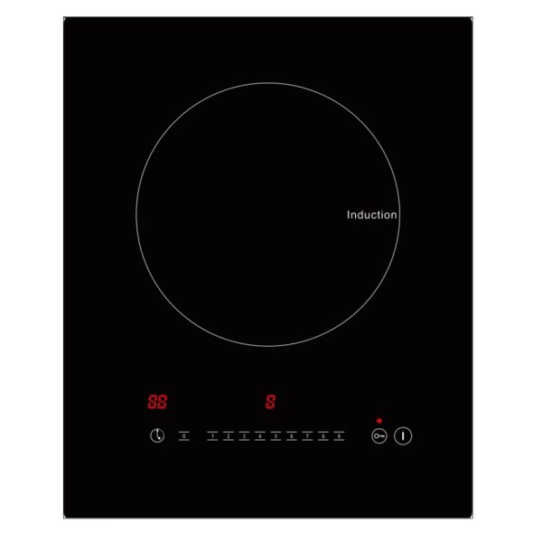 2200 Watt Metal Housing Polished Glass Built-in Smart Induction Cooktop With Single Cooking Zones