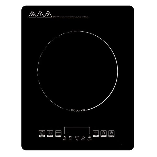 Black Crystal Panel 4-hour Timer 2800w Induction Hob - Image 8