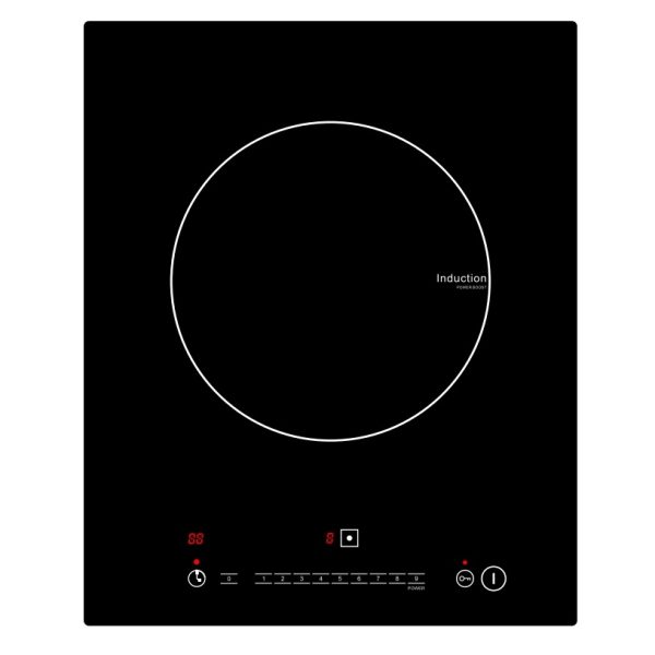 Black Crystal Panel 4-hour Timer 2800w Induction Hob