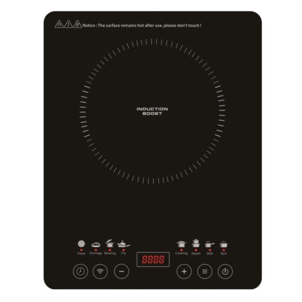 Single portable electric stove black glass APP WI-FI control induction cooker