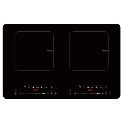 2 Burner Portable Europe Design Double Induction Cooker With Stainless Steel Frame