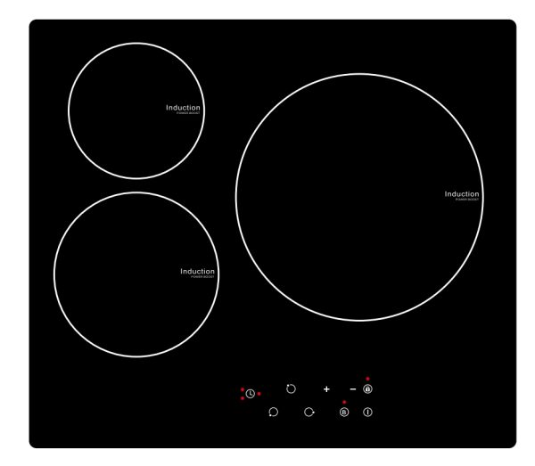 3 Burners Flex Cooking Zone Ceramic Glass Electric Hob Induction Cooktop - Image 3