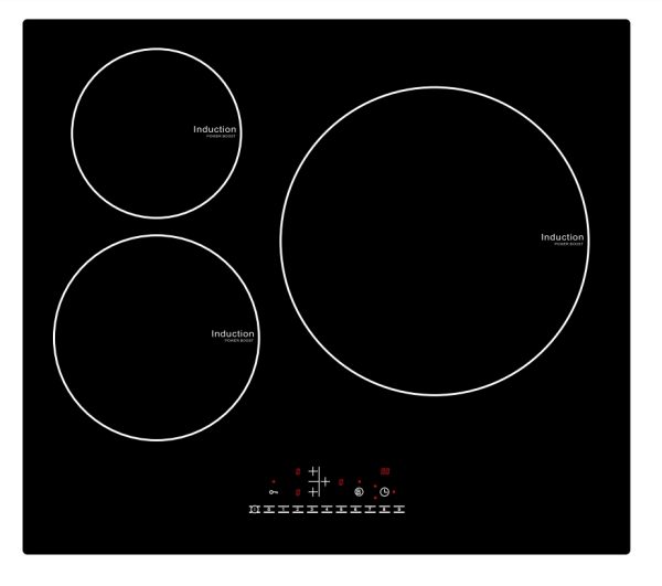 3 Burners Flex Cooking Zone Ceramic Glass Electric Hob Induction Cooktop - Image 2