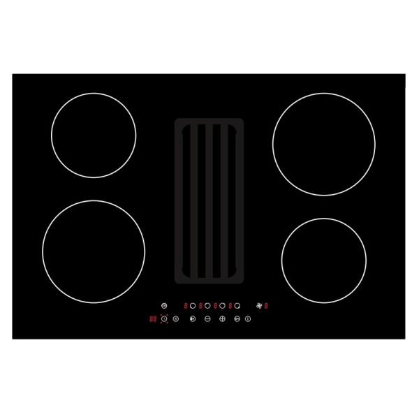 4 Burner Electric Induction Cooktop With Built-in Ventilation