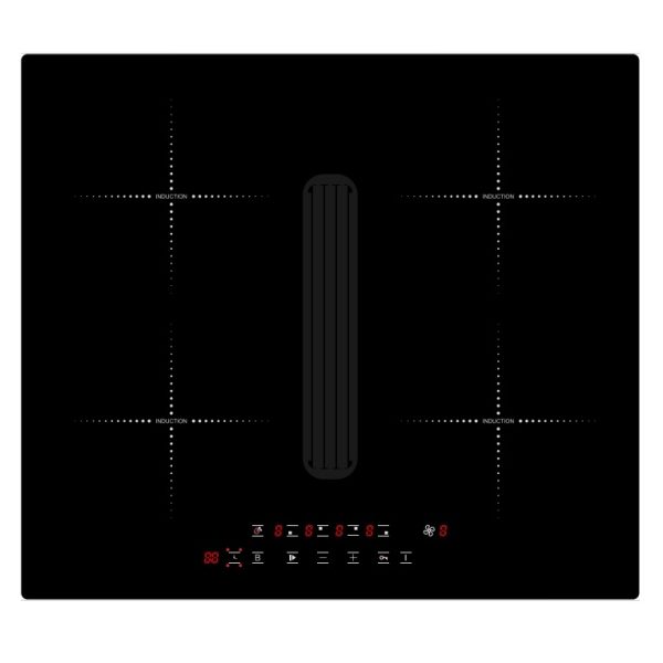 Flexi Zone Built-in Electric Vitro Ceramic Cooktop With Ventilation - Image 4