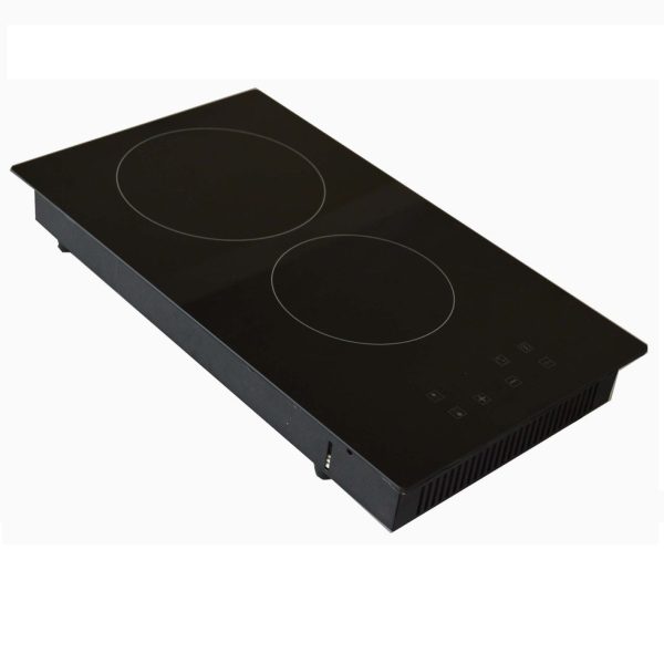 Domino 2 Burner Electric Infrared Zone Touchpad Control Vitro Ceramic Cooktop