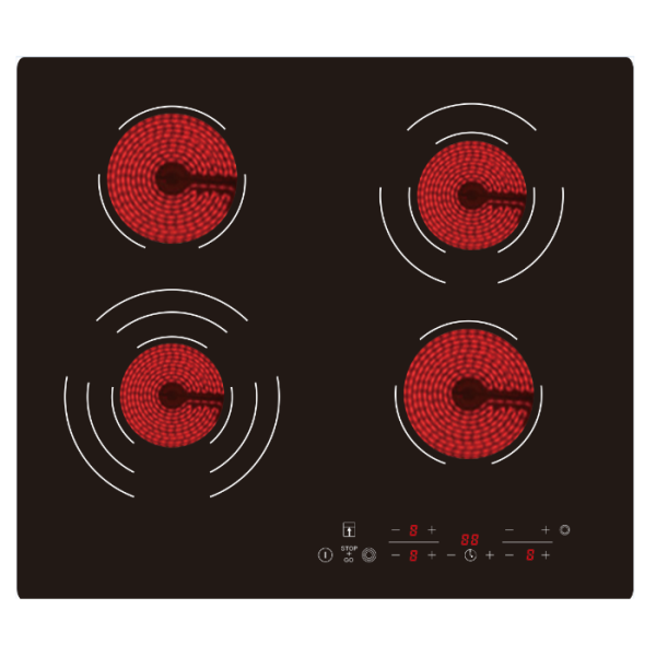 4 Burners Infrared Radiant VitroCeramic Cooktops