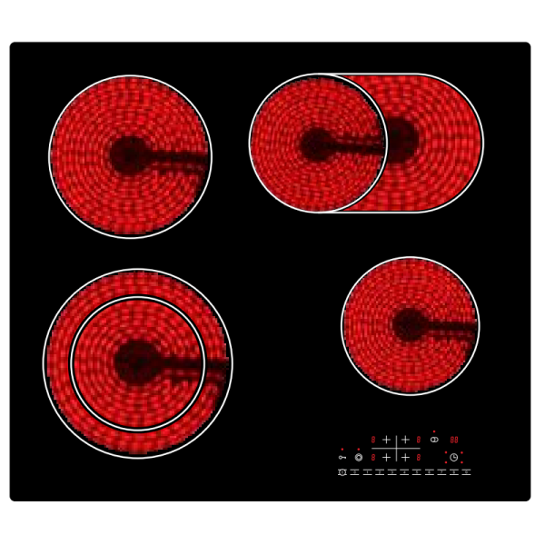 Dual Ring 4 Zone Ceramic Cooktop - Image 2