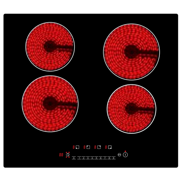 Dual Ring 4 Zone Ceramic Cooktop - Image 3