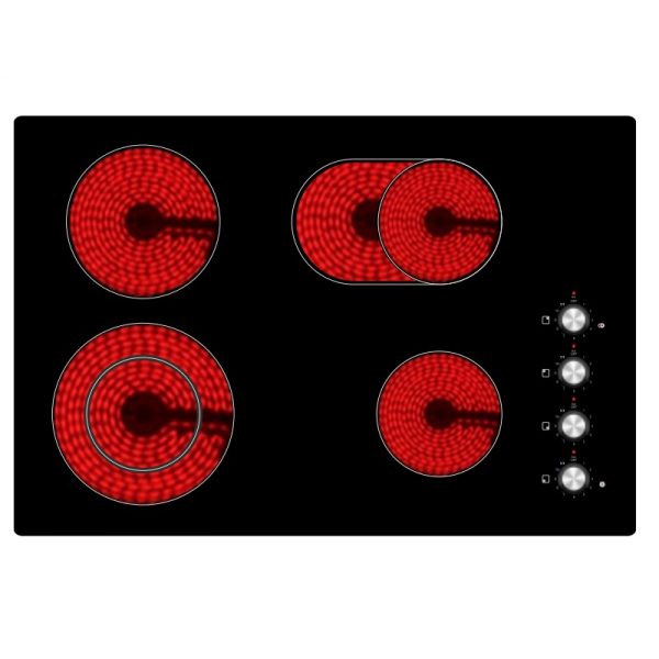 Smart Radiant Glass Knob Control Built-in 4 Burner Vitro Ceramic Cooktop