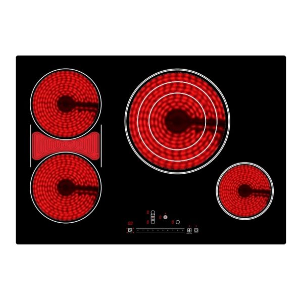 Black Vitroceramic Glass Radiant Zone 4 Burner Electric Cooktop - Image 5