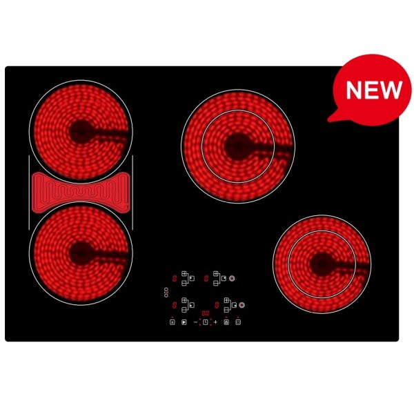 4 Burners Electric Infrared Radiant Large Flex Zone Vitro-Ceramic Hobs