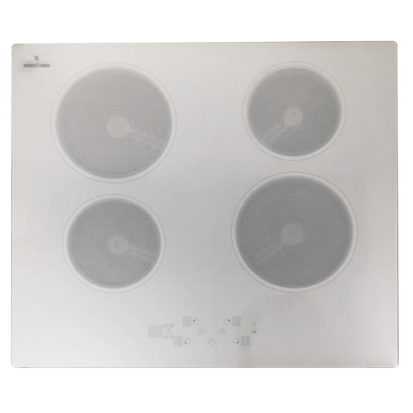 4 Burner Smoothtop Built-in Electric Ceramic Cooktop in White