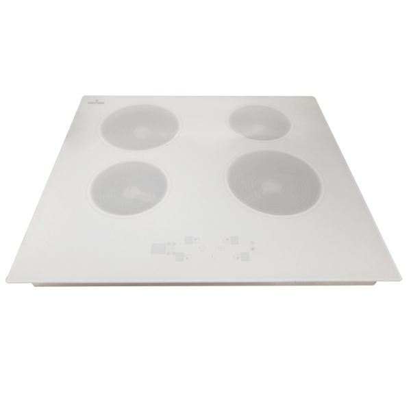 4 Burner Smoothtop Built-in Electric Ceramic Cooktop in White - Image 4