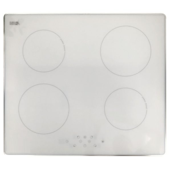 2024 Built In 4 Burners 6000w Electric Vitro Ceramic Hob With White Glass