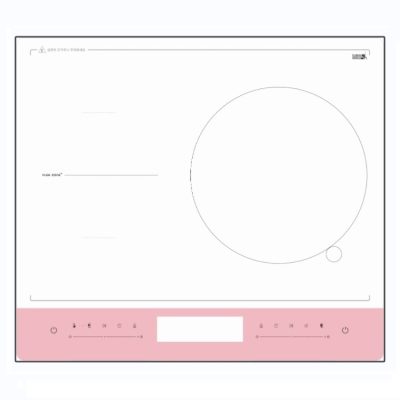 60 CM 3 Burners Free Zone Flex Induction Cooktop With White Plate