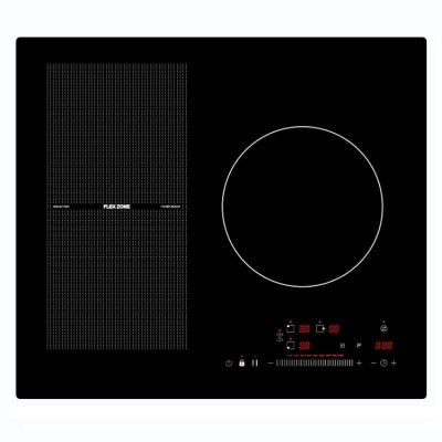 Square Cooking Zone Electric 3 Burner Flexible Induction Cooktop